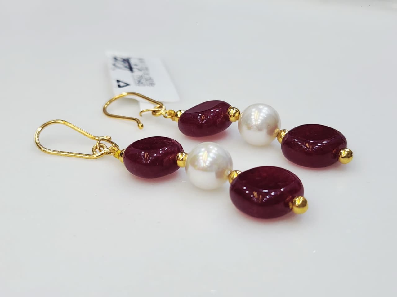 Imperial Wine Pearl Earrings
